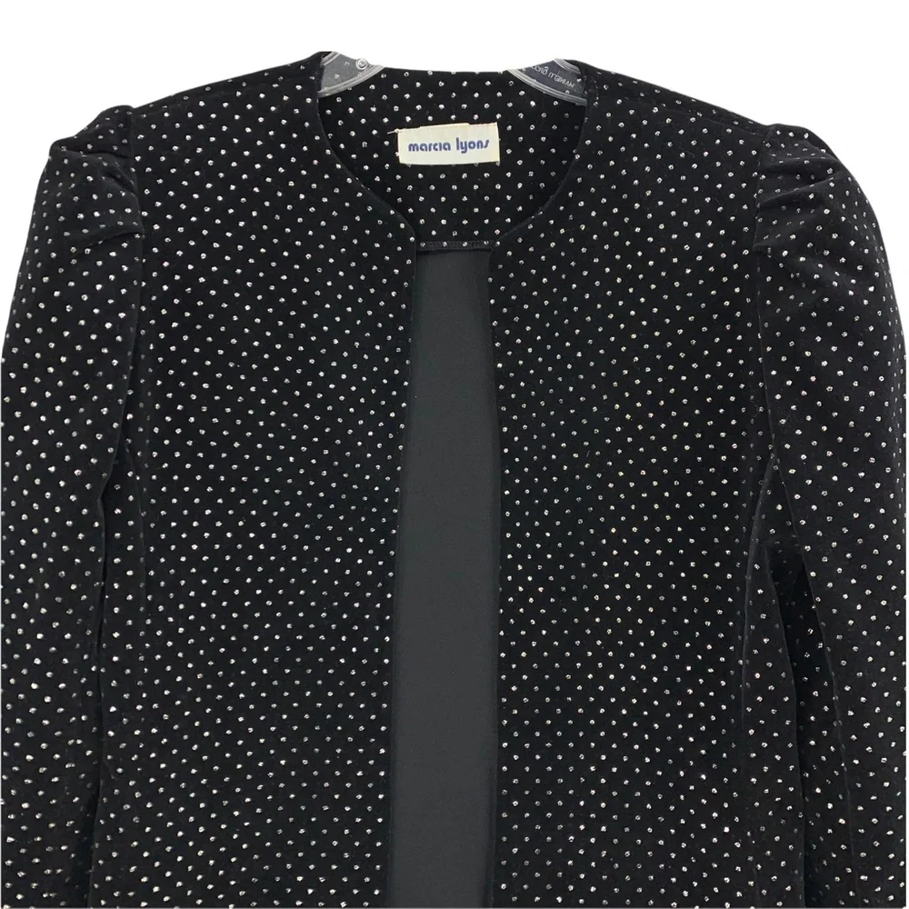 Vintage Open Front Blazer/ Jacket with Matching Bow Tie- Made in the USA